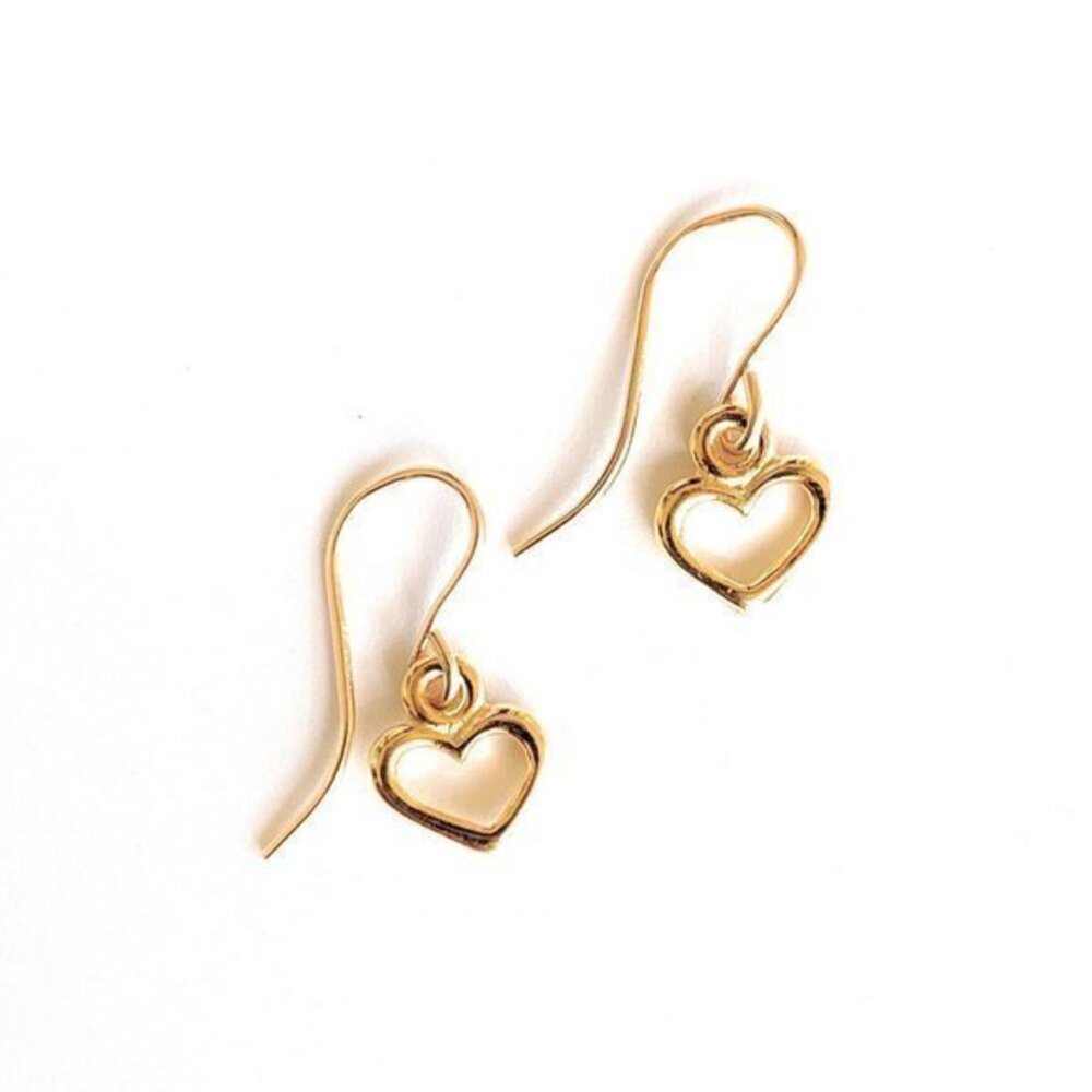 Heart Earrings 14K Gold Filled Wires Womens Girls Jewelry Gifts Handmade in USA